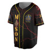 Customize Lodge Name and Number Freemasonry Masonic Symbol Marble Black Gold 3D Baseball Jersey Shirt Size S-5XL