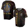 Customize Lodge Name and Number Freemasonry Masonic Symbol Marble Black Gold 3D Baseball Jersey Shirt Size S-5XL