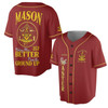 Personalized Name Past Master Making Men BETTER From the Ground Up Freemason 3D Baseball Jersey Shirt Size S-5XL
