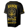 Personalized Name Past Master Making Men BETTER From the Ground Up Freemason 3D Baseball Jersey Shirt Size S-5XL