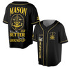 Personalized Name Past Master Making Men BETTER From the Ground Up Freemason 3D Baseball Jersey Shirt Size S-5XL