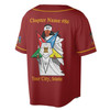 Customized Name 1850 OES FATAL Sister Eyes Mask Order Of The Eastern Star Pentagon Down 3D Baseball Jersey Shirt Size S-5XL