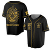 Customize Lodge Name, Name and Number 2B1 ASK1 Freemasonry 3D Baseball Jersey Shirt Size S-5XL