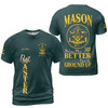 Personalized Name Past Master Making Men BETTER From the Ground Up Freemason 3D T-shirt Size S-5XL