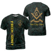 Customize Name Lodge Name Masonic Letter G Faith Hope Charity Pattern Seamless Freemasonry 3D T-shirt Size S-5XL