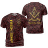 Customize Name Lodge Name Masonic Letter G Faith Hope Charity Pattern Seamless Freemasonry 3D T-shirt Size S-5XL