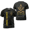 Customize Name Lodge Name Masonic Letter G Faith Hope Charity Pattern Seamless Freemasonry 3D T-shirt Size S-5XL