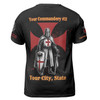 Customize Name Knights Templar Past Eminent Grand Commander 40 Miles Club Freemasonry 3D T-shirt Size S-5XL