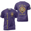 Custom Lodge Name Number Masonic Past Master Sun Freemasonry 3D T-shirt Size S-5XL