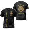 Custom Lodge Name Number Masonic Past Master Sun Freemasonry 3D T-shirt Size S-5XL