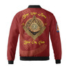 Custom Lodge Name Number Masonic Past Master Sun Freemasonry 3D Bomber Jacket Size S-5XL