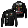 Custom Temple Name Nobles Mystic Shrine AEAONMS Known, Wise & Gallant Streng Fury 3D Bomber Jacket Size S-5XL