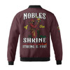 Custom Temple Name Nobles Mystic Shrine AEAONMS Known, Wise & Gallant Streng Fury 3D Bomber Jacket Size S-5XL