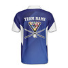 Personalized Name and Team Blue Billiards Player Jersey Men's Polo Shirt S-5XL