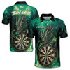 Personalized Name and Team Green Dragon Dart Player Jersey Men's Polo Shirt S-5XL