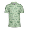 Personalized Name Green Golf Course Pattern Men's Polo Shirt S-5XL