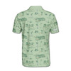 Personalized Name Green Golf Course Pattern Men's Polo Shirt S-5XL