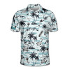 Personalized Name Light Blue Tropical Golf Pattern Men's Polo Shirt S-5XL