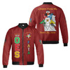 Customized Name 1850 OES FATAL Sister Eyes Mask Order Of The Eastern Star Pentagon Down 3D Bomber Jacket Size S-5XL