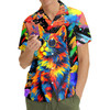 Funky Colorful Trippy Sunglasses Cat Hawaiian Shirt S-5XL