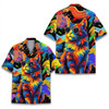 Funky Colorful Trippy Sunglasses Cat Hawaiian Shirt S-5XL