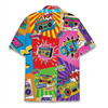 Colorful 80s 90s Pop Art Boombox Hawaiian Shirt S-5XL