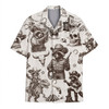 Funny Cowboy Raccoon Wild West Hawaiian Shirt S-5XL