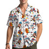 Fourth of July Patriotic Food Fireworks Hawaiian Shirt S-5XL