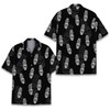 Tropical Fruits Pineapple Skull Beach Hawaiian Shirt S-5XL