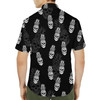 Tropical Fruits Pineapple Skull Beach Hawaiian Shirt S-5XL