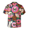 Funny Skull Donut Colorful Summer Hawaiian Shirt S-5XL