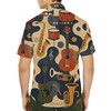 Music Instrument Pattern Guitar Saxophone Jazz Hawaiian Shirt S-5XL