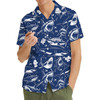 Retro Shark Aloha Summer Beach Hawaiian Shirt S-5XL