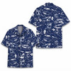 Retro Shark Aloha Summer Beach Hawaiian Shirt S-5XL