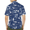 Retro Shark Aloha Summer Beach Hawaiian Shirt S-5XL