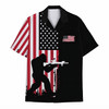 Bigfoot American Flag Patriotic USA Freedom Hawaiian Shirt S-5XL