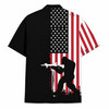 Bigfoot American Flag Patriotic USA Freedom Hawaiian Shirt S-5XL