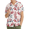 Tropical Lobster Anchor Coral Beach Hawaiian Shirt S-5XL