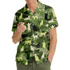 Funny Camo Cat Camouflage Print Hawaiian Shirt S-5XL