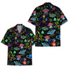 Neon Bigfoot Alien UFO Summer Beach Hawaiian Shirt S-5XL