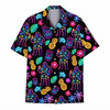 Neon Bigfoot Tiki Funny Sasquatch Summer Hawaiian Shirt S-5XL