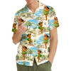 Vintage Retro Hula Girl Luau Beach Hawaiian Shirt S-5XL