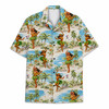 Vintage Retro Hula Girl Luau Beach Hawaiian Shirt S-5XL