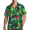 Tropical Alien Funny UFO Summer Beach Hawaiian Shirt S-5XL