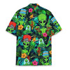 Tropical Alien Funny UFO Summer Beach Hawaiian Shirt S-5XL