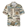 Vintage Fishing Bait and Tackle Retro Fisherman Hawaiian Shirt S-5XL