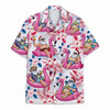 Santa Flamingo Christmas In July Tropical Xmas Hawaiian Shirt S-5XL
