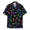 Neon Bigfoot Alien Space Sasquatch Summer Beach Hawaiian Shirt S-5XL