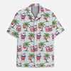 Santa Flamingo Christmas In July Palm Tree Hawaiian Shirt S-5XL