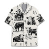 Vintage Hereford Cow Rustic Farm Cattle Hawaiian Shirt S-5XL